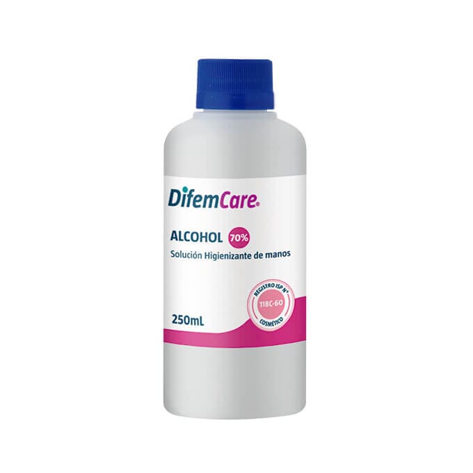 Difem Care Alcohol 70% Solución Higienizante De Manos 250Ml DifemCare